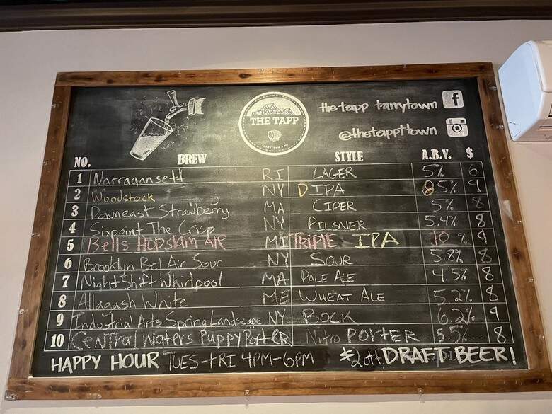 The Tapp - Tarrytown, NY menu_pic