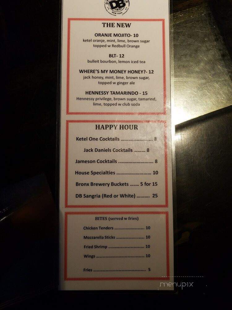 Dyckman Bar - New York, NY menu_pic