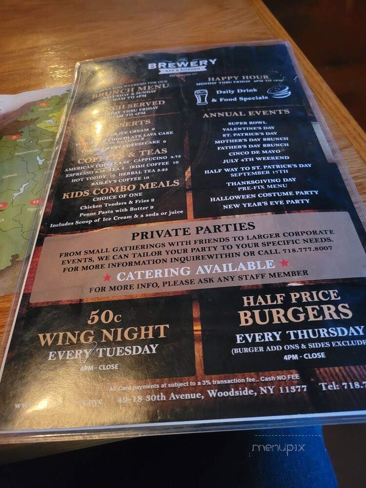 The Brewery - Woodside, NY menu_pic