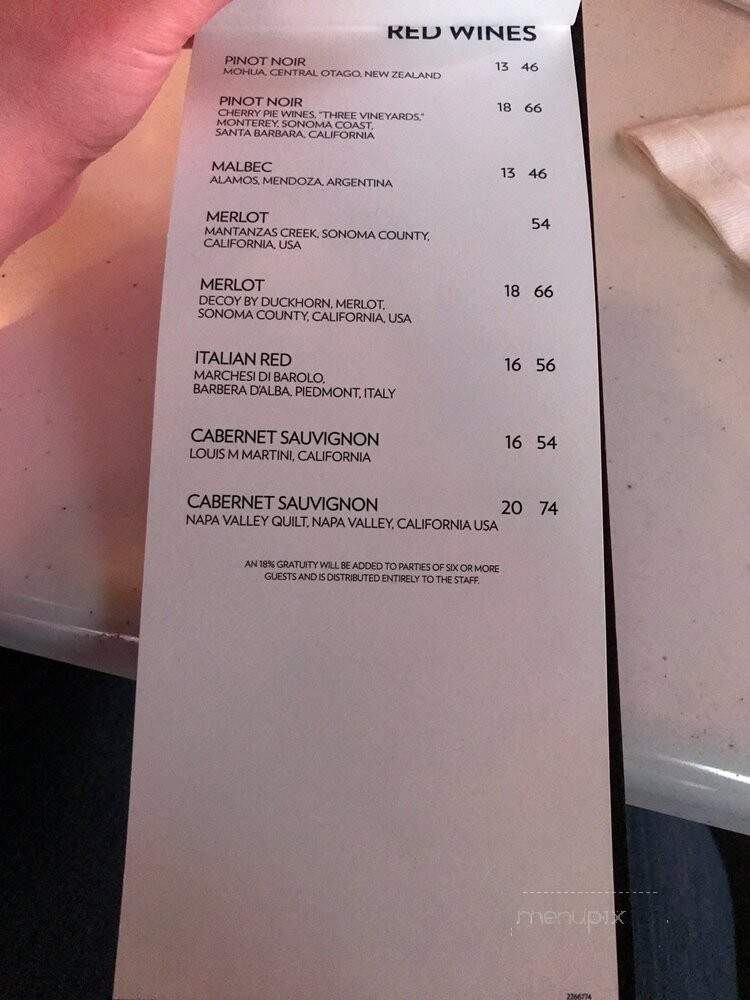 R Lounge - New York, NY menu_pic