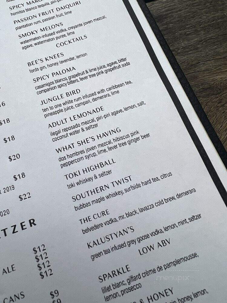 Roof at Park South - New York, NY menu_pic