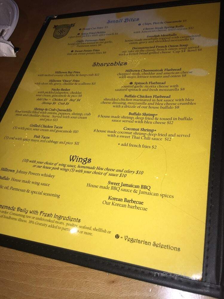 Hilltown Tavern - Philadelphia, PA menu_pic