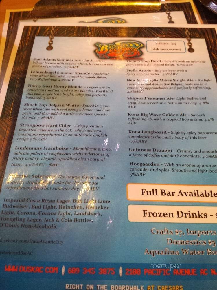 The Backyard Bar - Atlantic City, NJ
