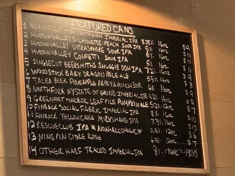 The Adirondack - Brooklyn, NY menu_pic