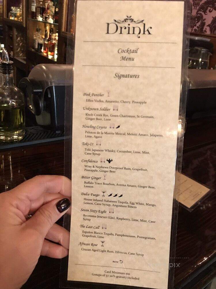Drink - Brooklyn, NY menu_pic