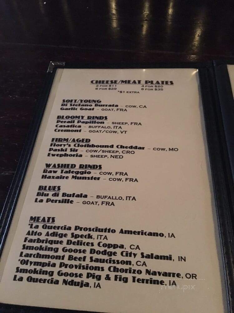 Tuffet: Cheese/Meat/Bar - Brooklyn, NY menu_pic