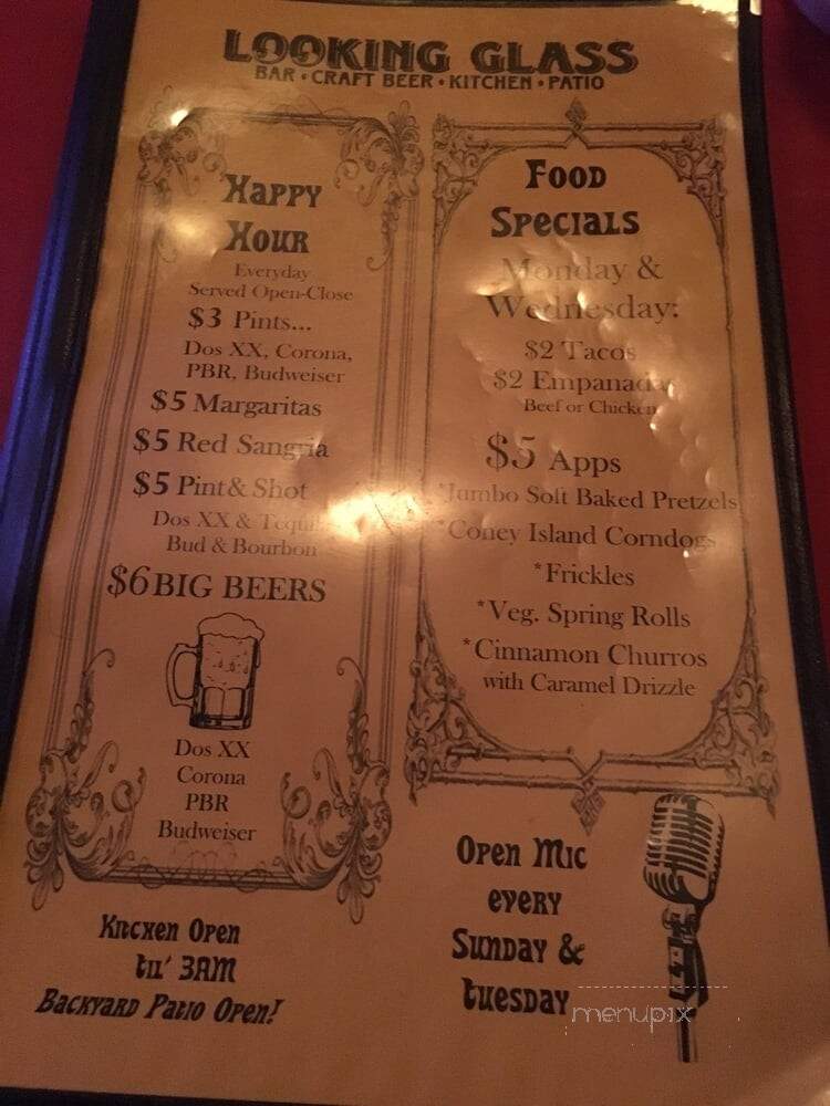 Looking Glass Bar - Bushwick, NY menu_pic