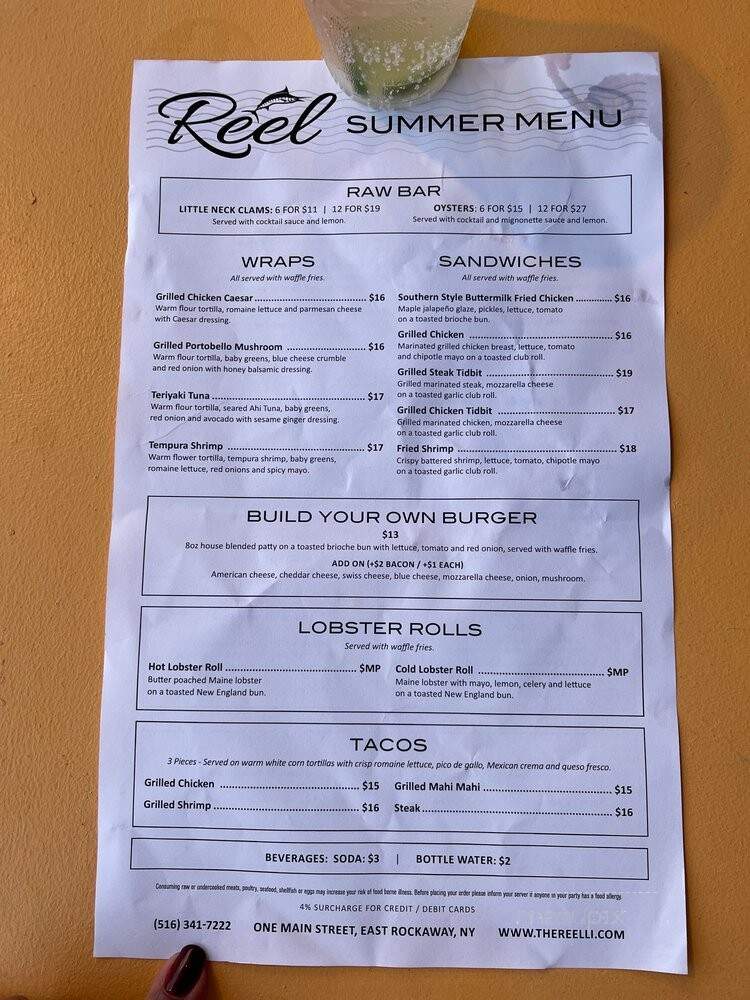 Reel - East Rockaway, NY menu_pic