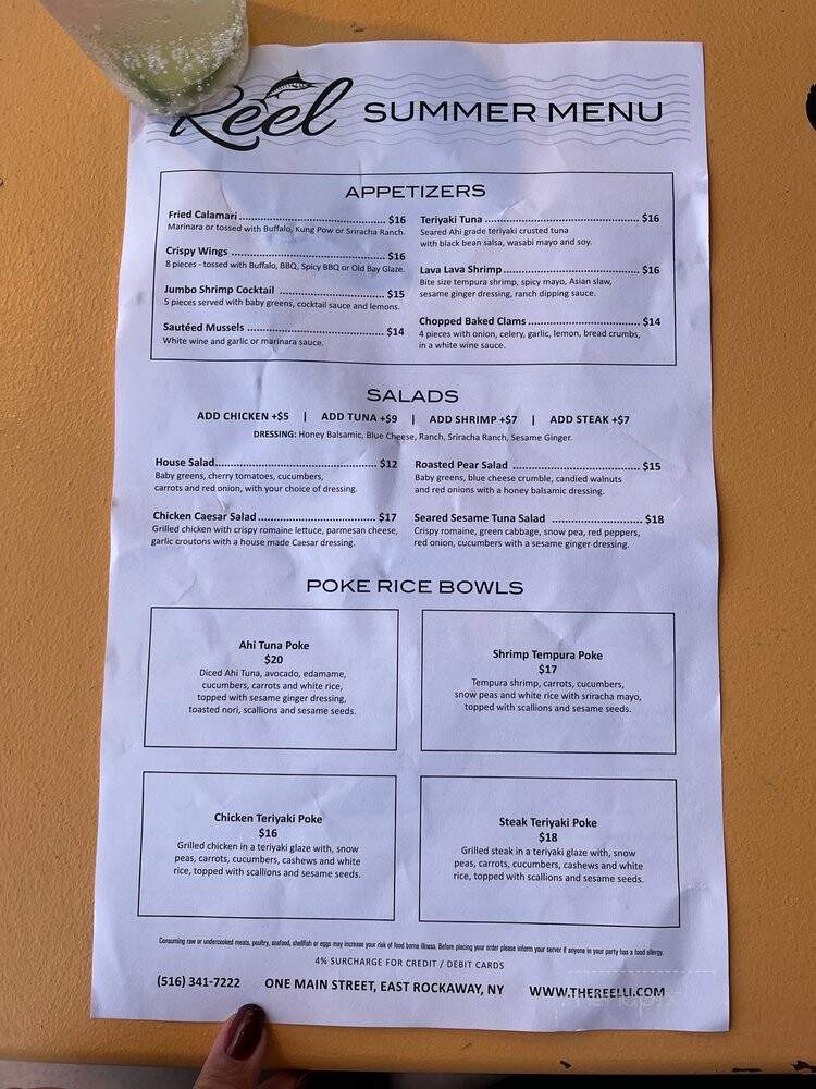 Reel - East Rockaway, NY menu_pic