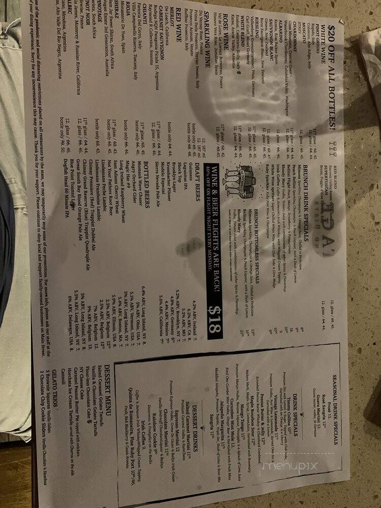 Vintage Wine Bar and Bistro - Farmingdale, NY menu_pic