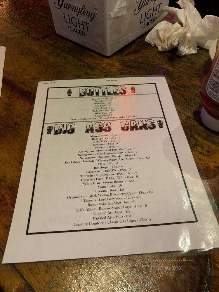 Trackside Tavern - Decatur, GA menu_pic