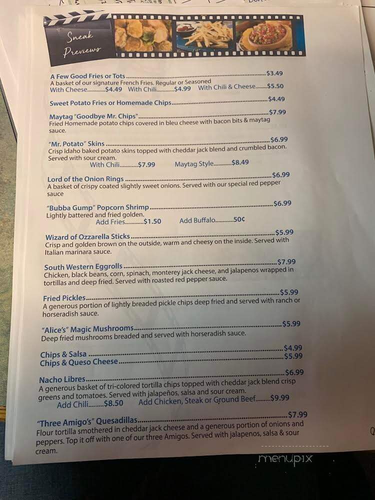 Cinema Tavern Reel Sports Bar & Grill - Villa Rica, GA menu_pic