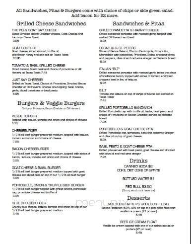 The Annex - Jacksonville, FL menu_pic