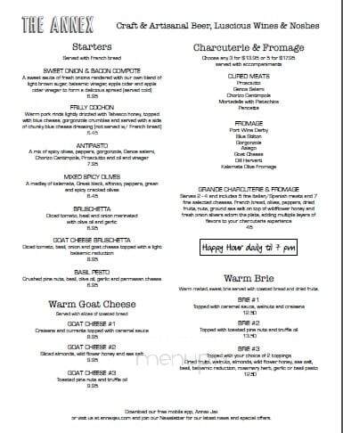 The Annex - Jacksonville, FL menu_pic