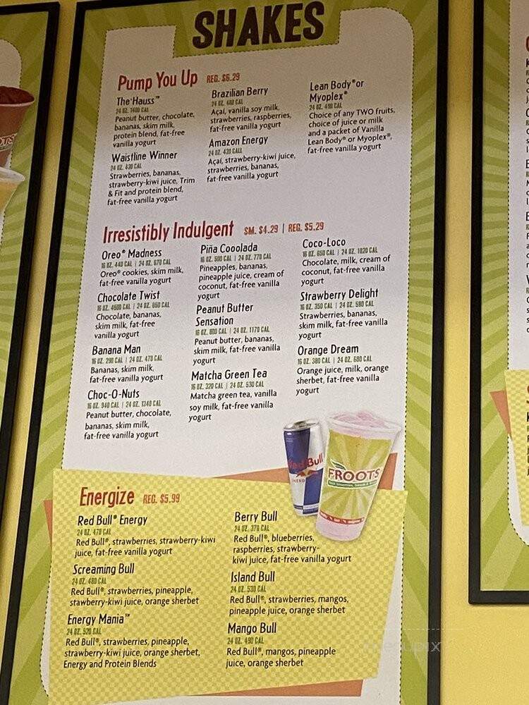 Froots - Bedford, MA menu_pic