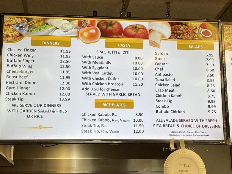 Georgia's Pizza - Salem, MA menu_pic