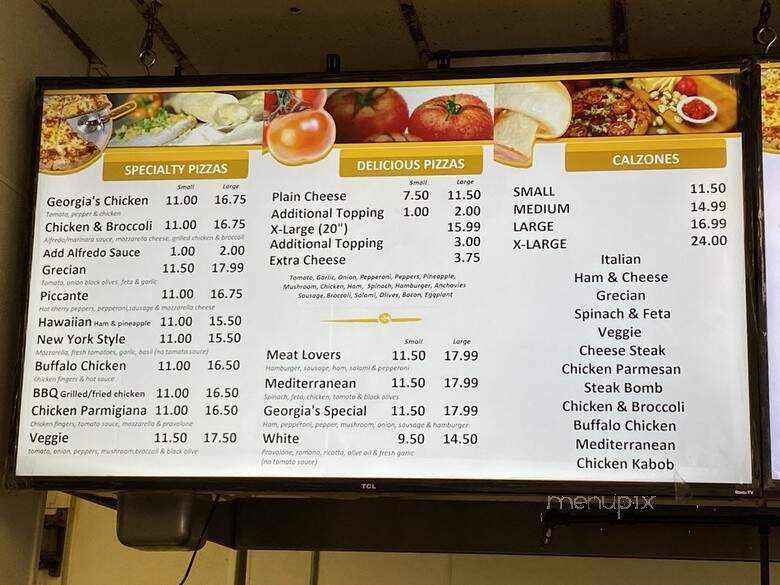 Georgia's Pizza - Salem, MA menu_pic