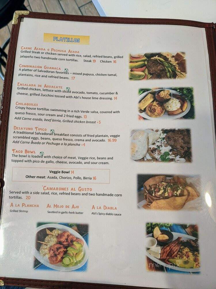 Abi's Cafe - Minneapolis, MN menu_pic
