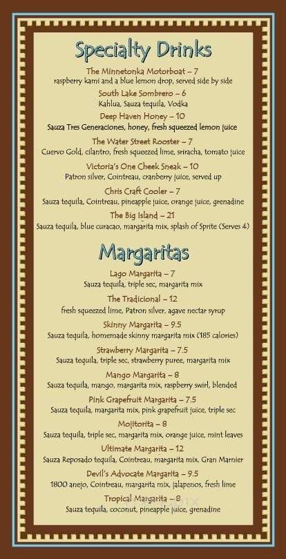 Lago Tacos - Excelsior, MN menu_pic