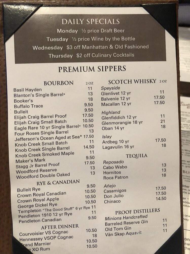 Porter Creek Hardwood Grill - Fargo, ND menu_pic