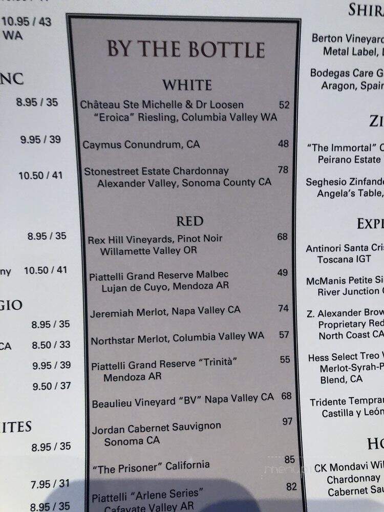 Porter Creek Hardwood Grill - Fargo, ND menu_pic