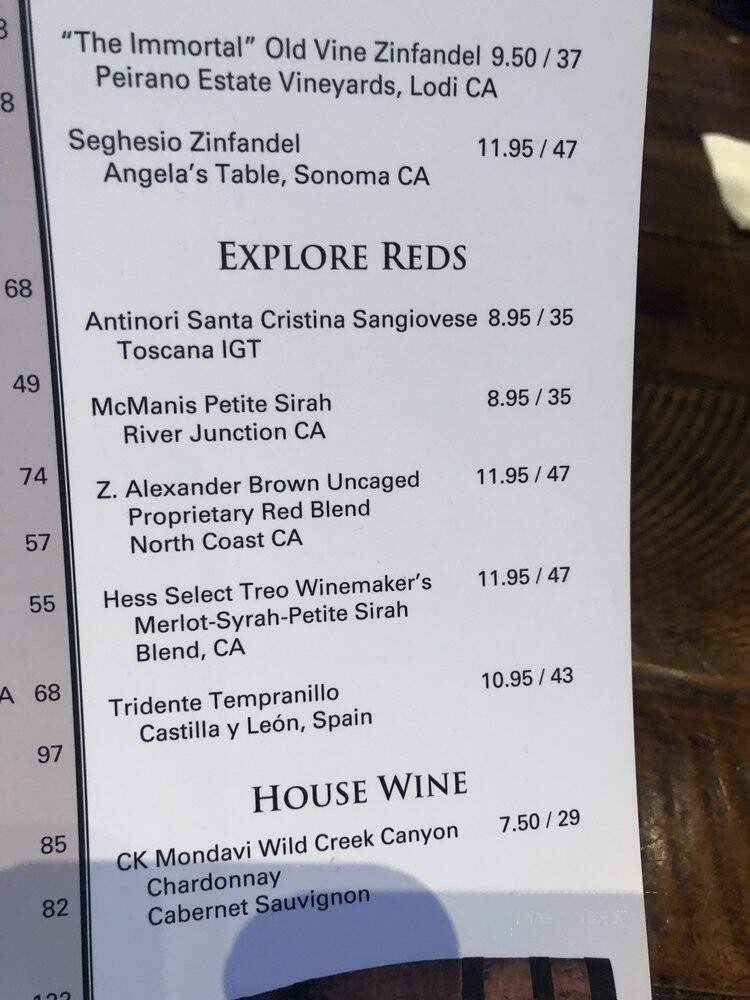 Porter Creek Hardwood Grill - Fargo, ND menu_pic