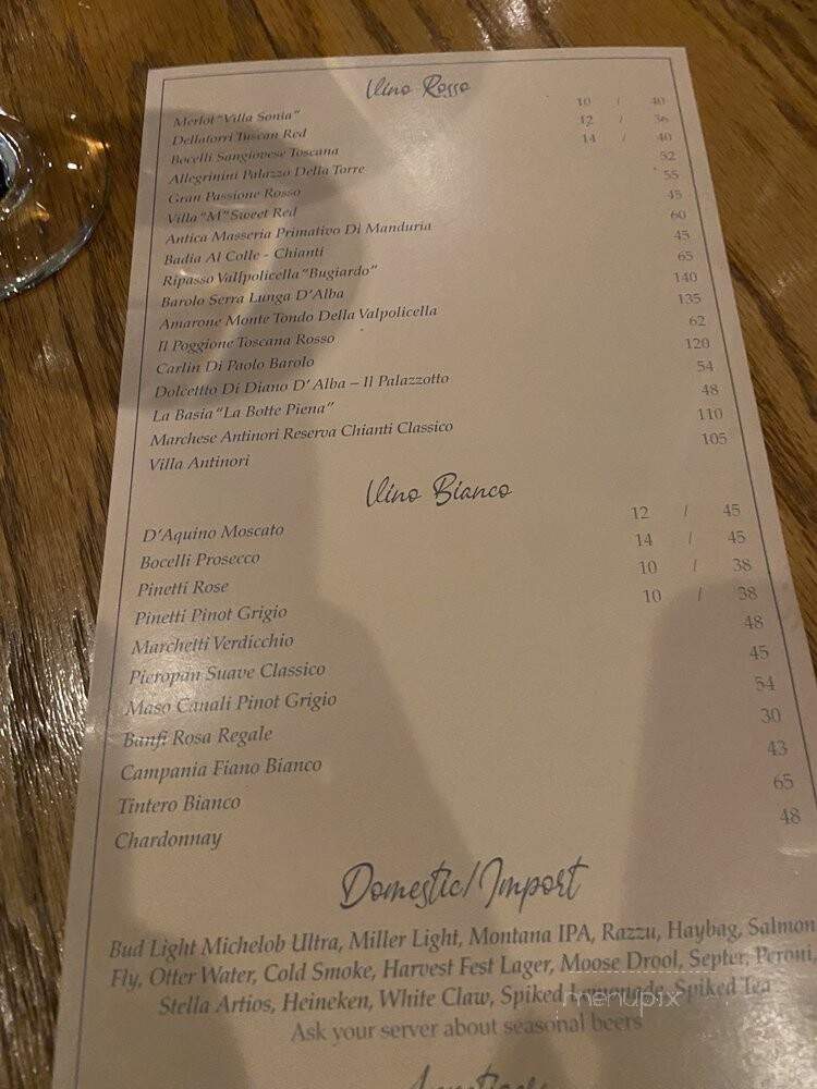 La Casa Toscana - Anaconda, MT menu_pic