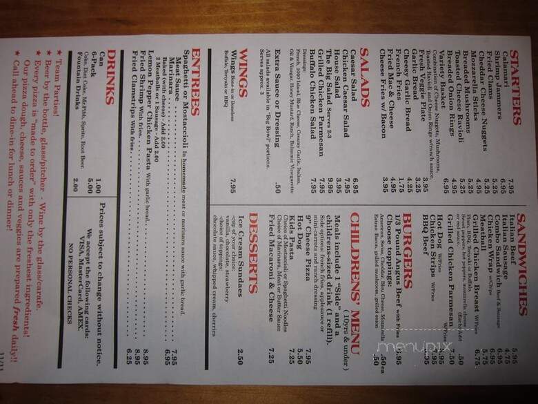 JJ Twig's Pizza and Pub - Palatine, IL menu_pic