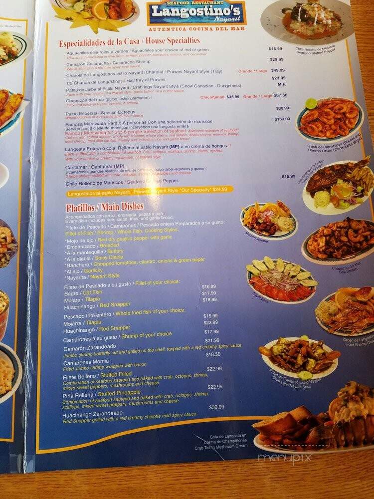 Langostino's Nayarit - Mount Prospect, IL menu_pic