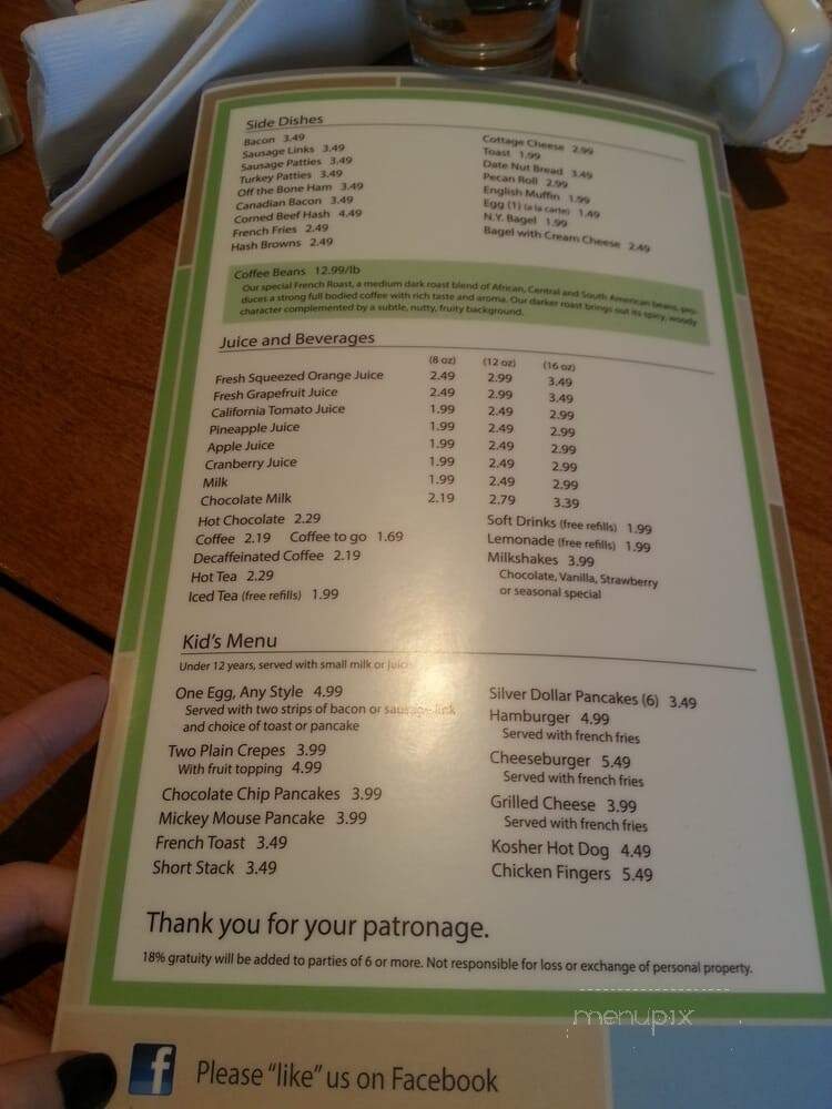 Elly's Pancake House - Elk Grove Village, IL menu_pic
