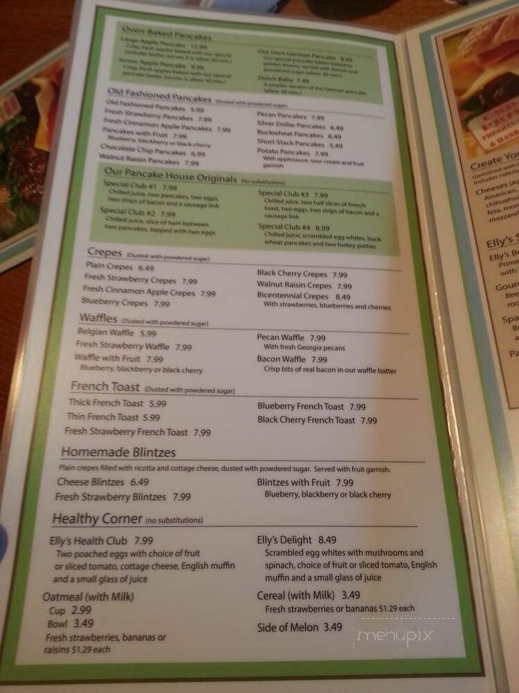 Elly's Pancake House - Elk Grove Village, IL menu_pic