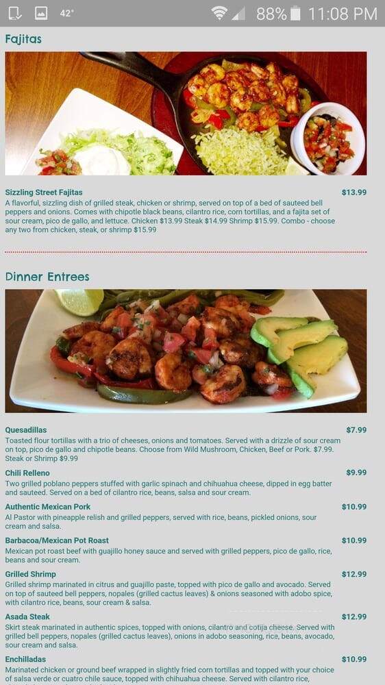 La Bamba Mexican Restaurant and Cantina - Sleepy Hollow, IL menu_pic