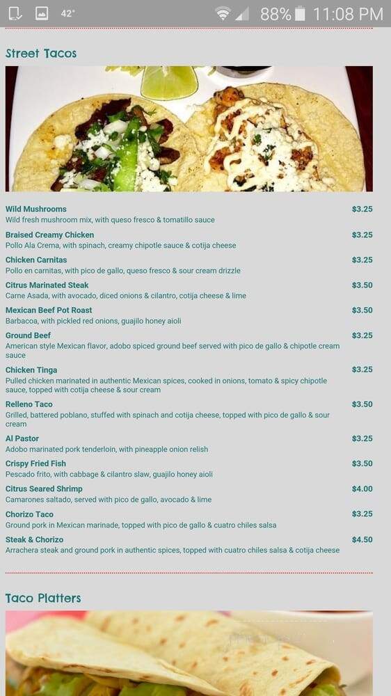 La Bamba Mexican Restaurant and Cantina - Sleepy Hollow, IL menu_pic