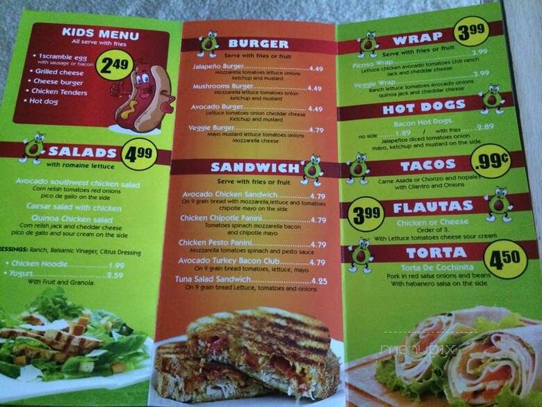 Avocado Express - Waukegan, IL menu_pic