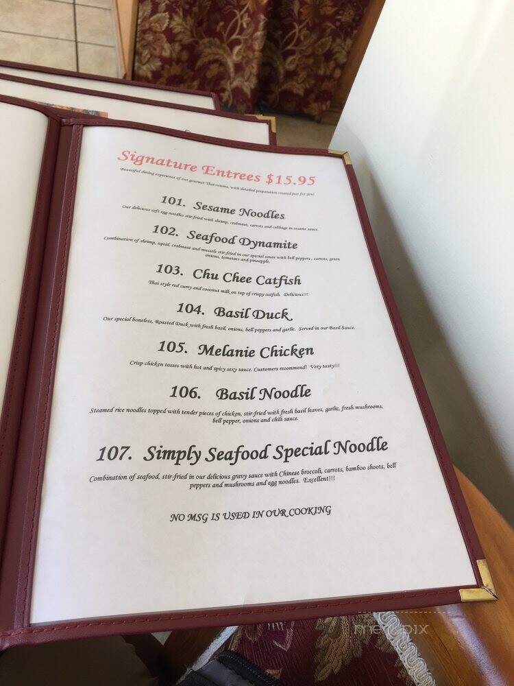 Simply Thai Bistro - Wheaton, IL menu_pic