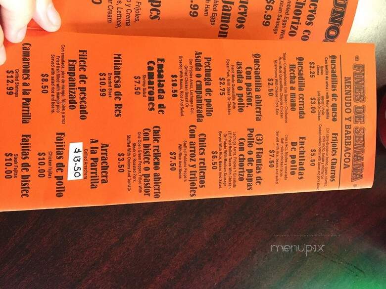 Taqueria Vargas - Chicago, IL menu_pic
