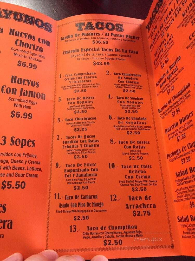 Taqueria Vargas - Chicago, IL menu_pic