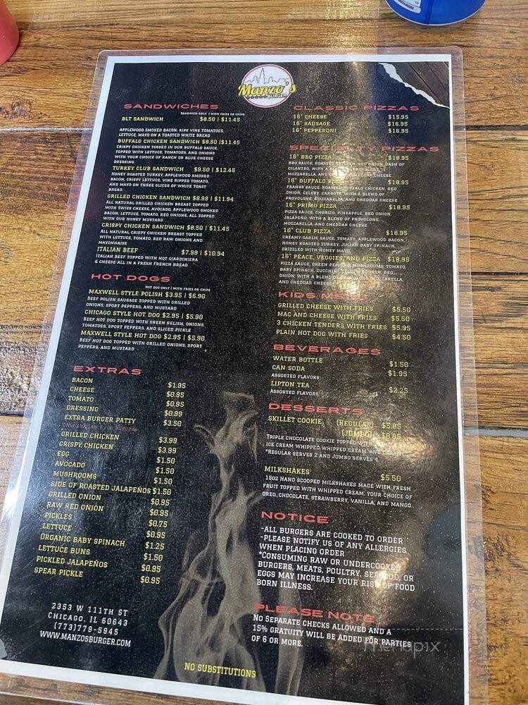 Five Star Burger - Chicago, IL menu_pic