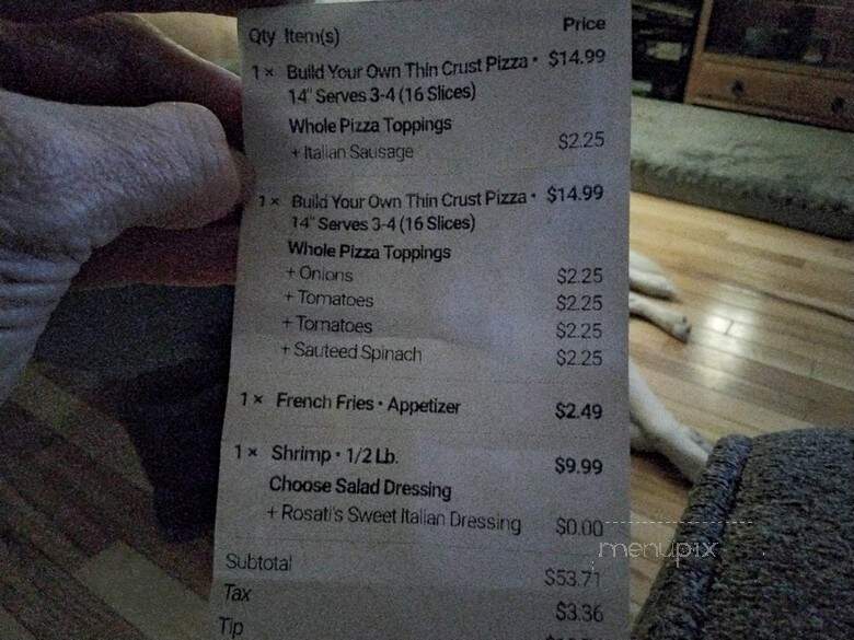 Rosati's Pizza - Coal City, IL menu_pic