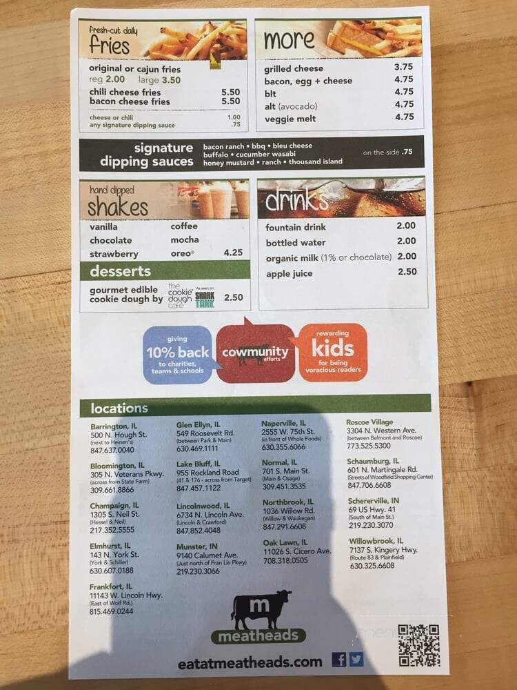 Meatheads - Oak Lawn, IL menu_pic