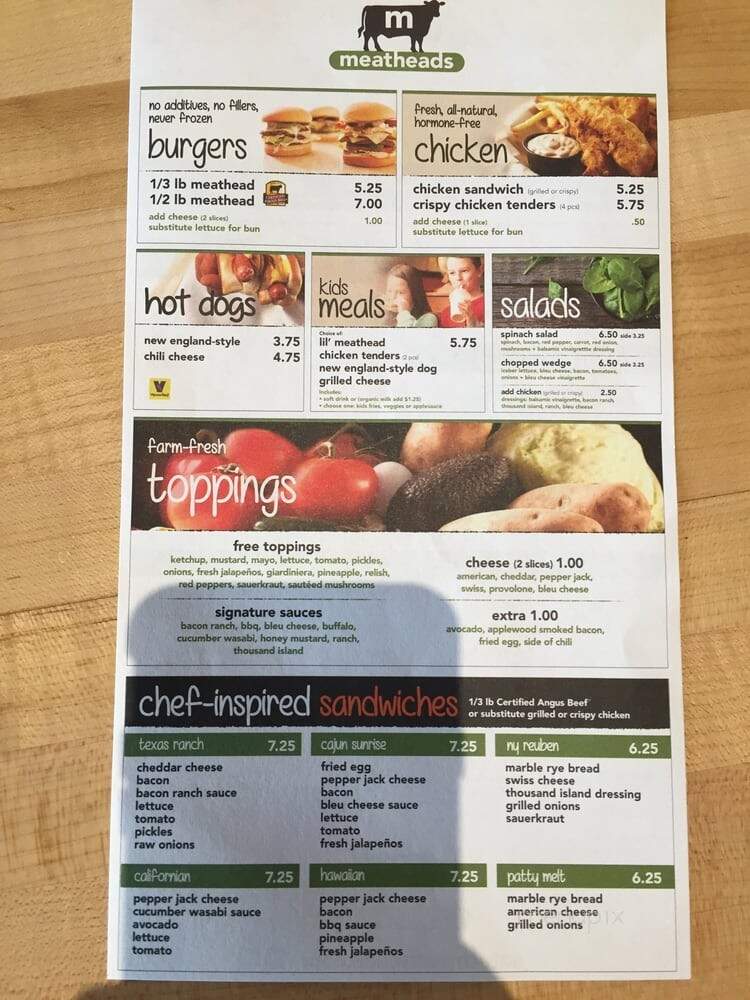 Meatheads - Oak Lawn, IL menu_pic