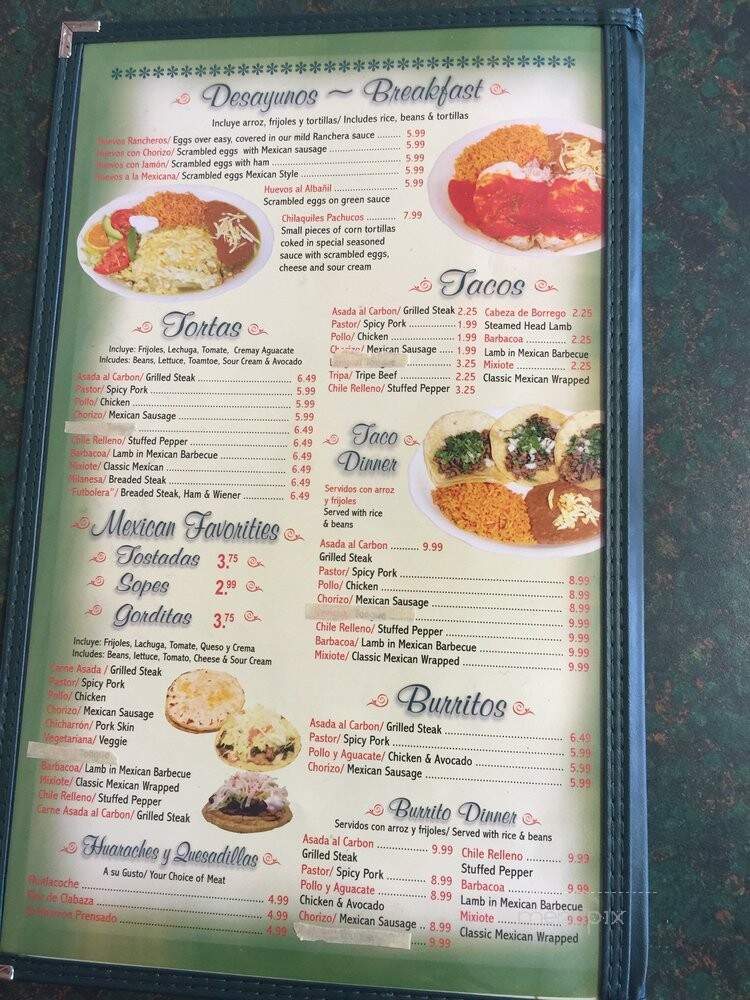 El Borrego De Oro - Joliet, IL menu_pic