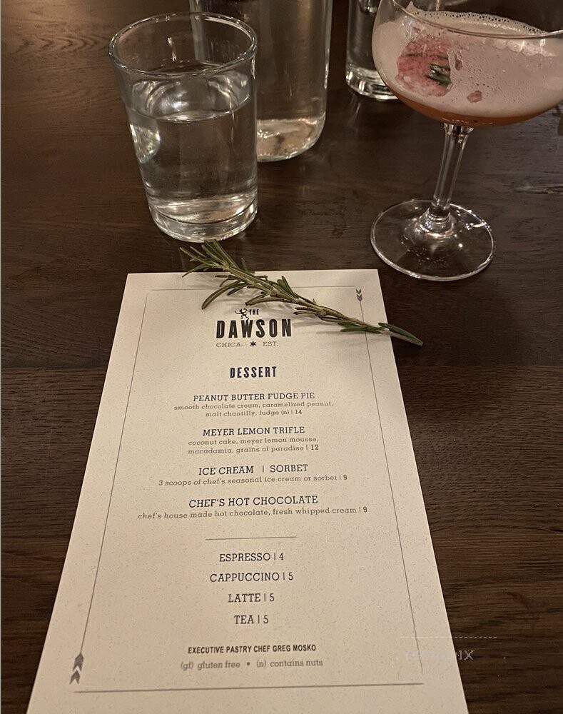 The Dawson - Chicago, IL menu_pic