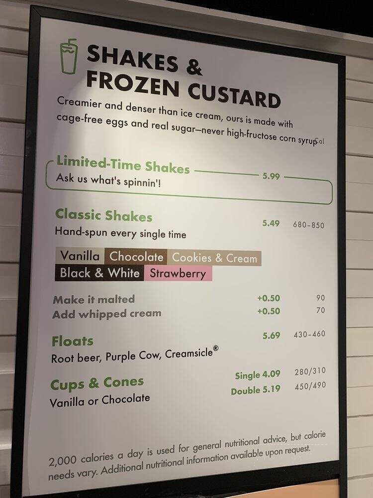 Shake Shack - Chicago, IL menu_pic