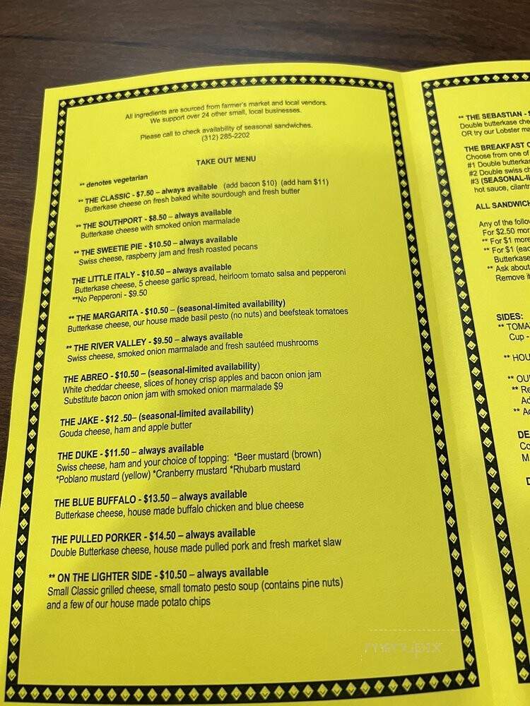 Gayle's Best Ever Grilled Cheese - Chicago, IL menu_pic