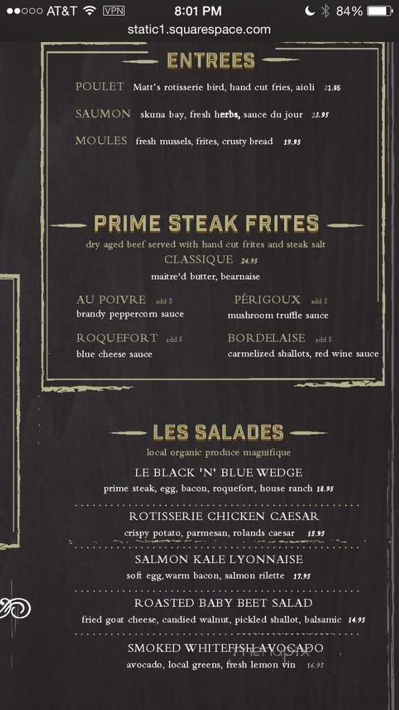 Cochon Volant - Chicago, IL menu_pic