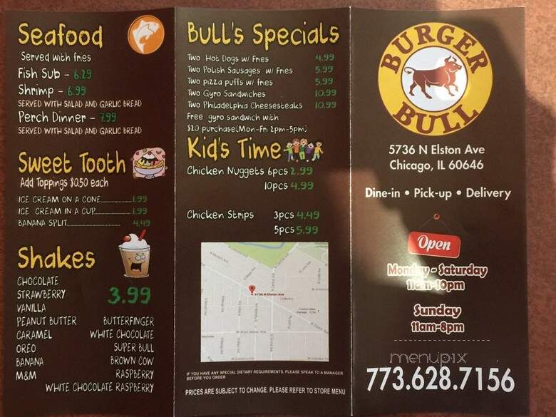 Burger Bull - Chicago, IL menu_pic
