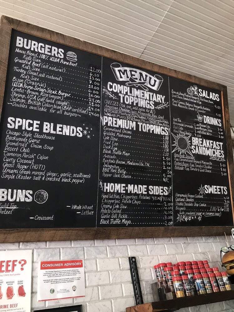 Butcher & The Burger - Chicago, IL menu_pic