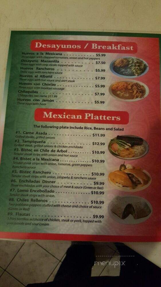 Taqueria Mazamitla - Chicago, IL menu_pic