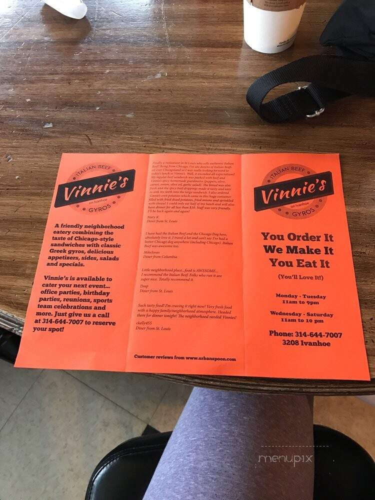 Vinnie's Italian Beef and Gyros - Saint Louis, MO menu_pic